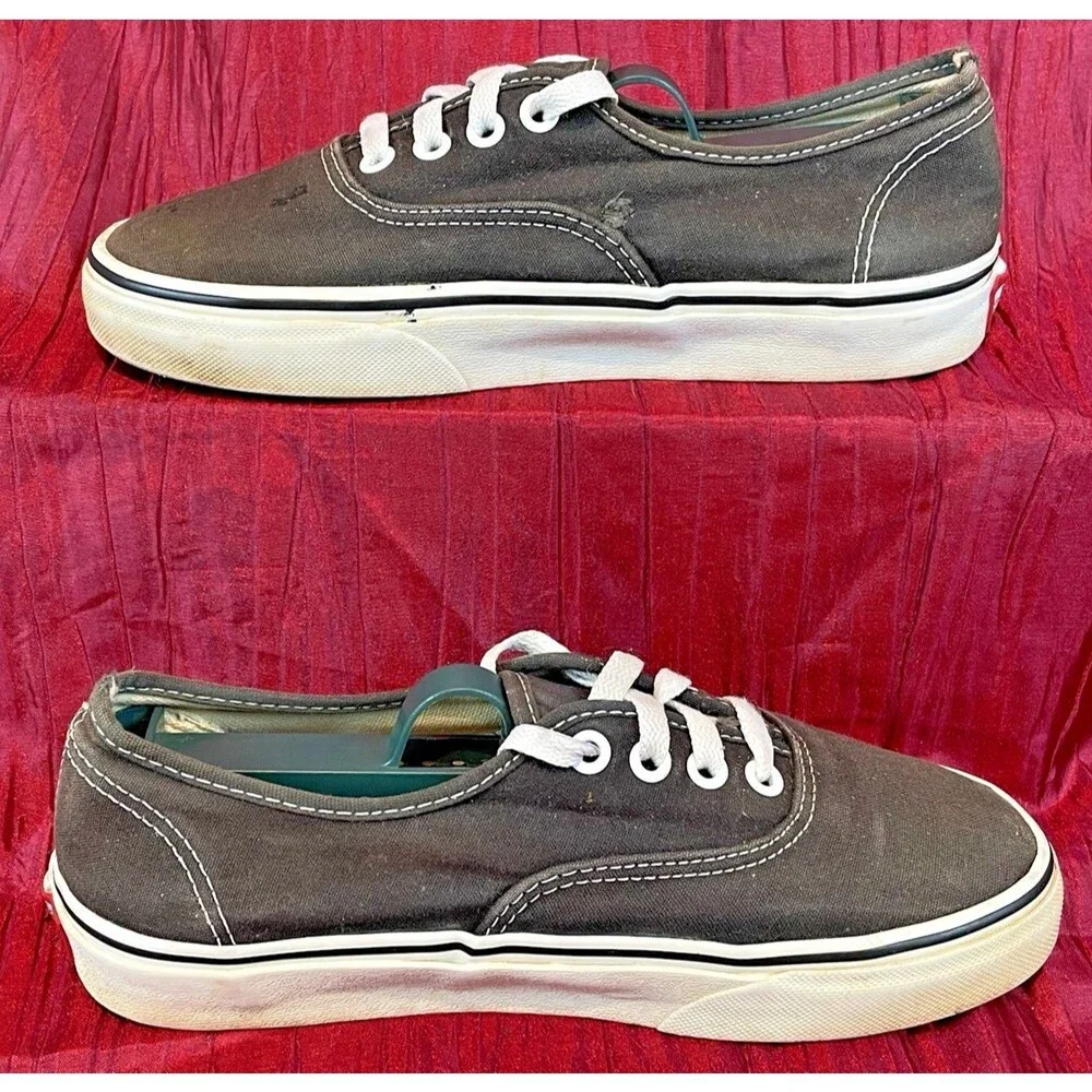 VANS Old Skool Black Canvas Lace-Up Rubber Sole Board Shoes sz 5.5M/7W
